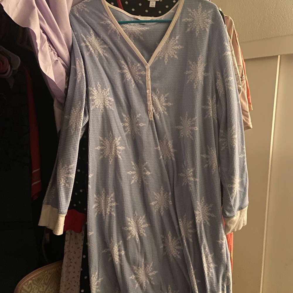 Charter Club Light Blue Snowflake Loungewear